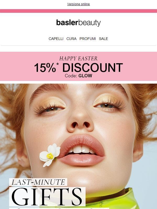 🐰 Offerta di Pasqua: 15% di sconto per te