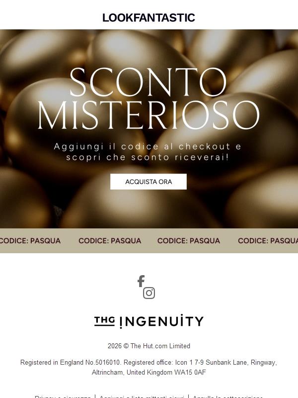 Uno sconto misterioso per te...