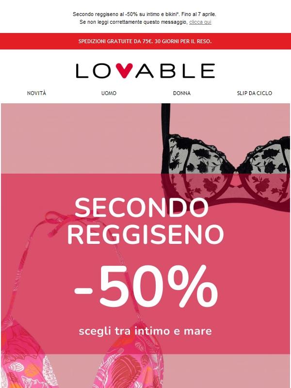 Ancora pochi giorni per il −50% sul secondo reggiseno