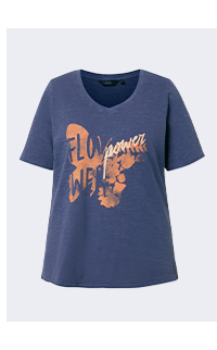 T-shirt, farfalle, classic, scollo a V, mezze maniche