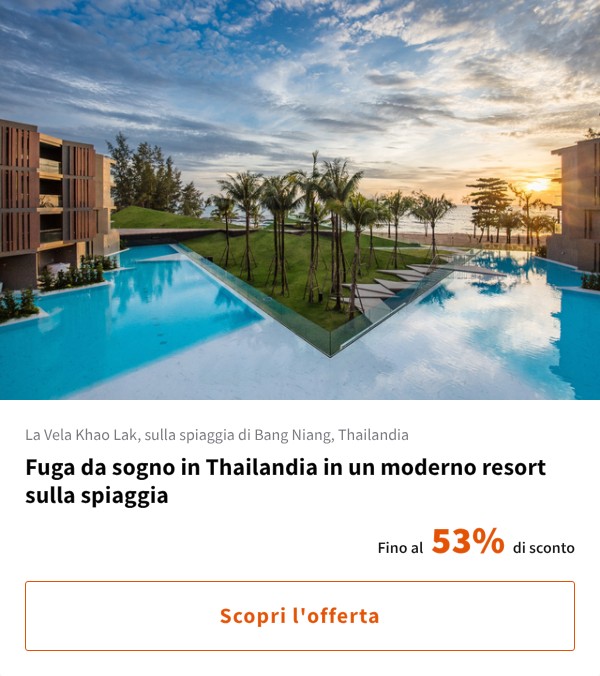 Fuga da sogno in Thailandia in un moderno resort sulla spiaggia