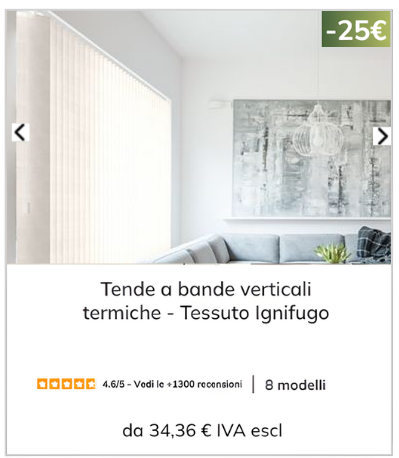 Tenda bande verticali termiche - Tessuto ignifugo