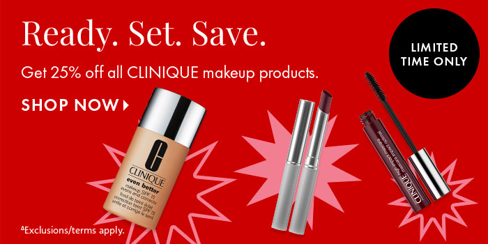 25% off Clinique Makeup