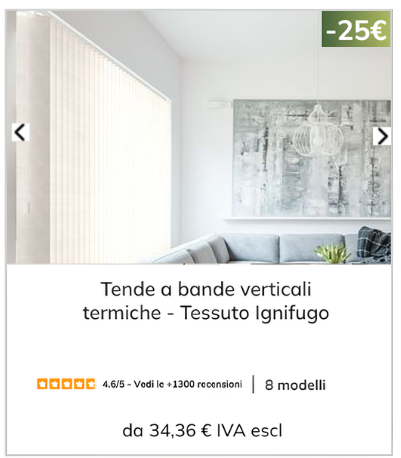 Tenda bande verticali termiche - Tessuto ignifugo