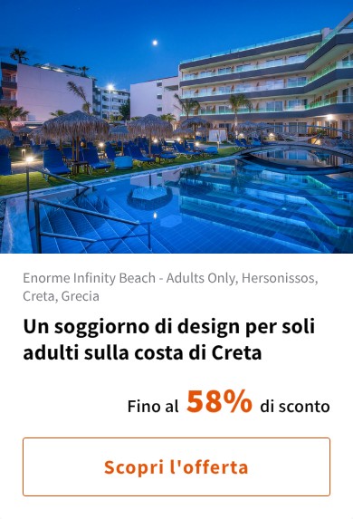 Un soggiorno di design per soli adulti sulla costa di Creta
