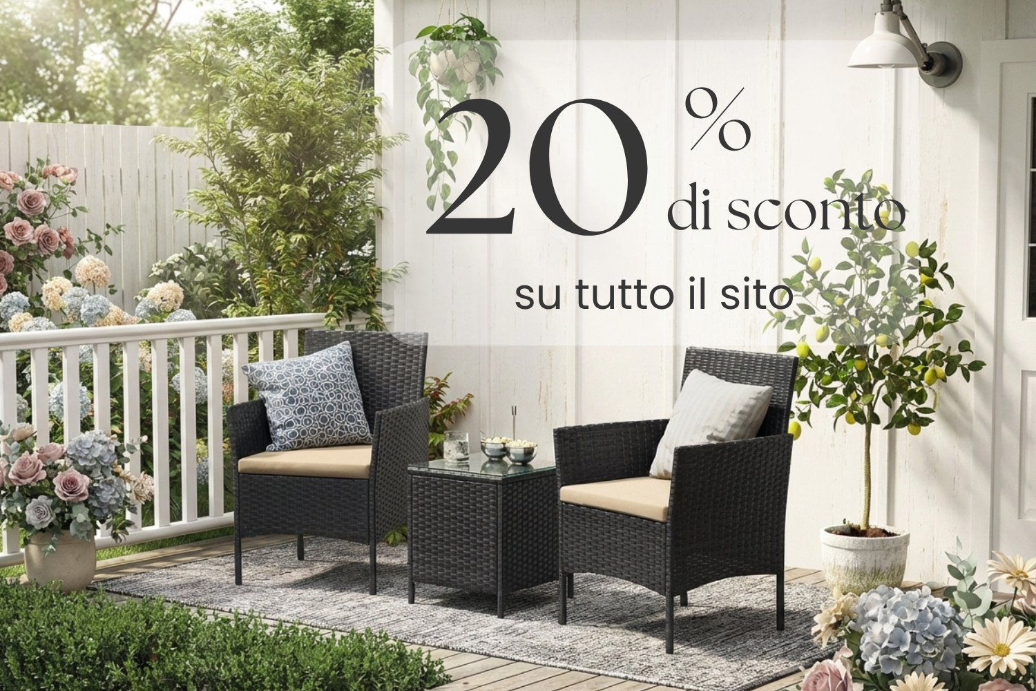 20% di sconto su tutto il sito