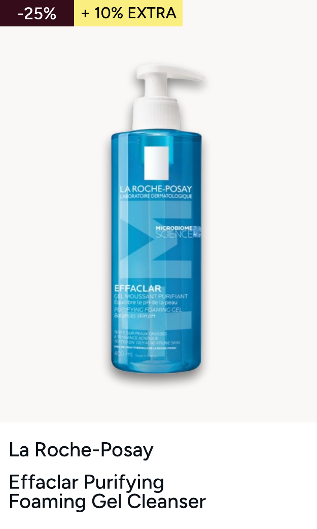 La Roche-Posay Effaclar Gel Detergente Schiumogeno per Pelle Grassa e Soggetta a Imperfezioni 400 ml