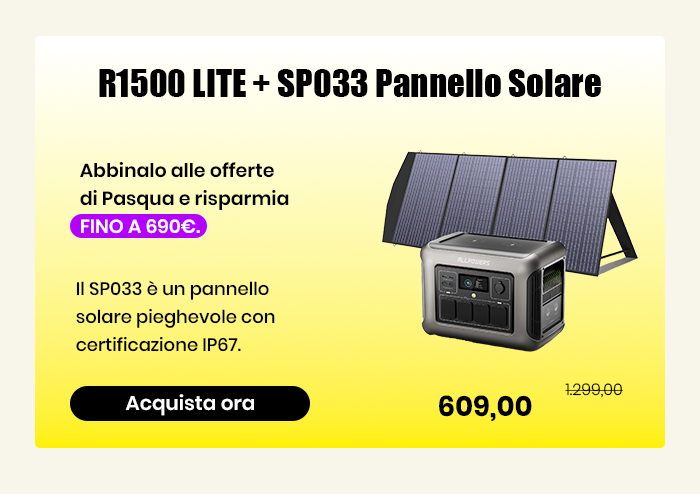 R1500 LITE + SP033 Pannello Solare
