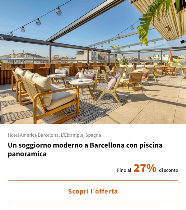 Un soggiorno moderno a Barcellona con piscina panoramica
