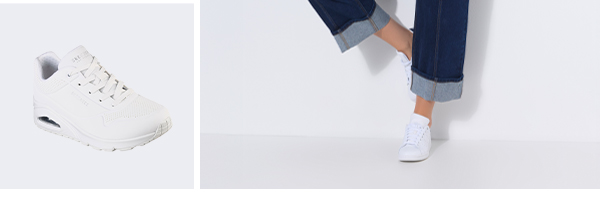 Sneaker Skechers UNO in similpelle con memory foam e larghezza comfort