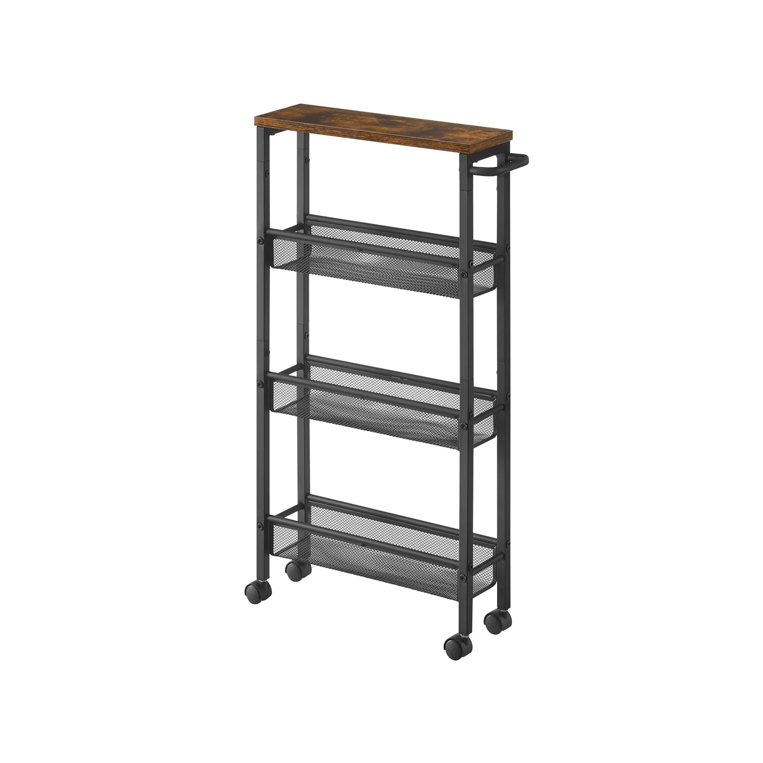 Image of Carrello Cucina Salvaspazio con Ruote Struttura in Acciaio Maniglia