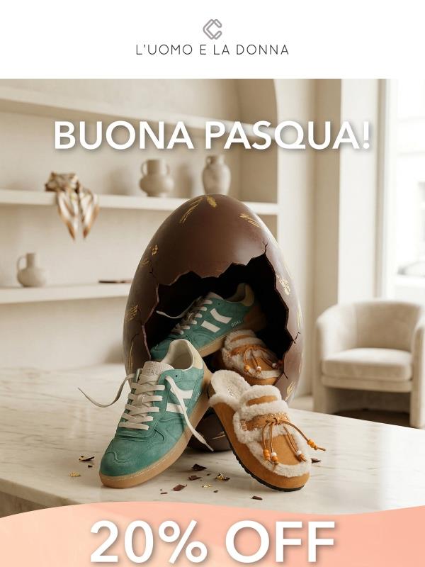 La sorpresa è nell'uovo: SS26 e -20% per te 🕊️