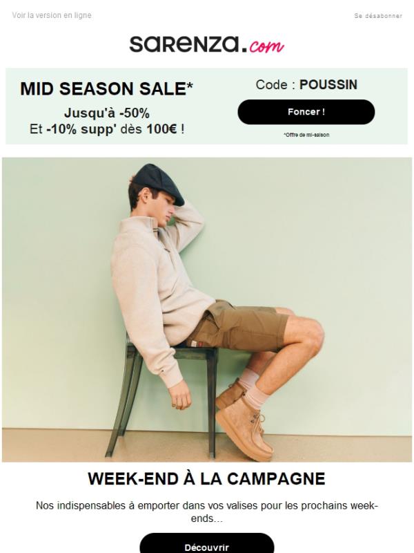 Week-end à la campagne 🌼 -10% supp’ dès 100€ !