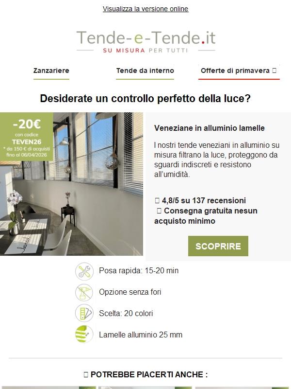 Controlla la luce, valorizza i tuoi spazi