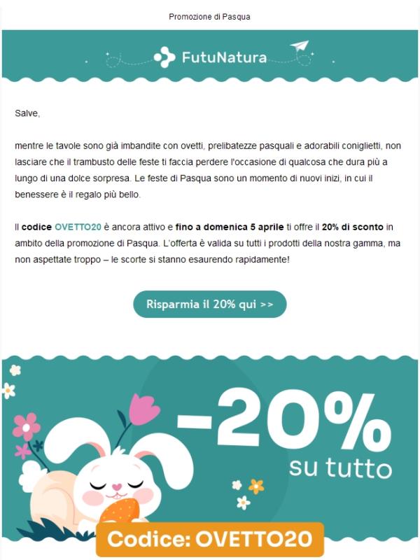 Il -20% su tutto continua 🐰