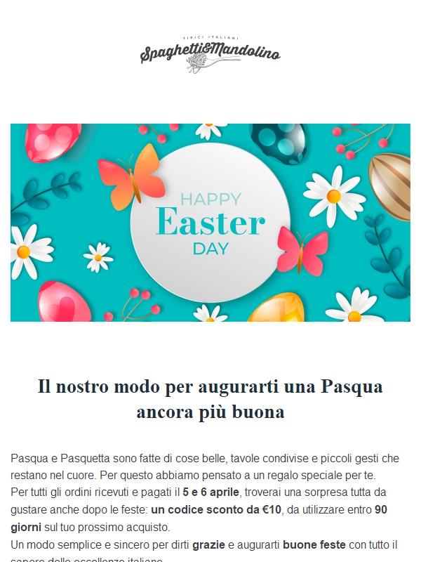 🐣  Una sorpresa dentro l'uovo: a Pasqua e Pasquetta ti regaliamo €10