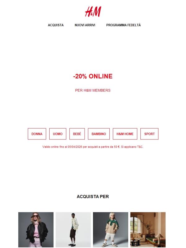 Il -20% ti aspetta!