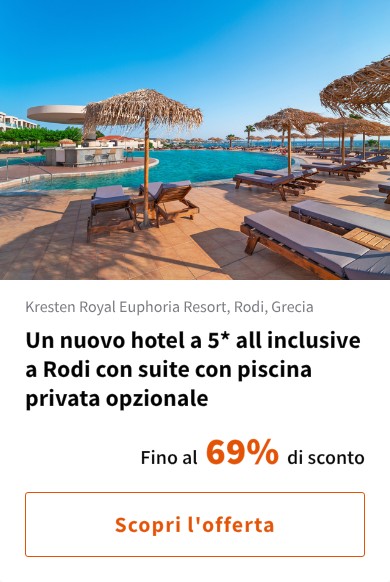 Un nuovo hotel a 5* all inclusive a Rodi con suite con piscina privata opzionale