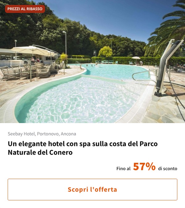 Un elegante hotel con spa sulla costa del Parco Naturale del Conero