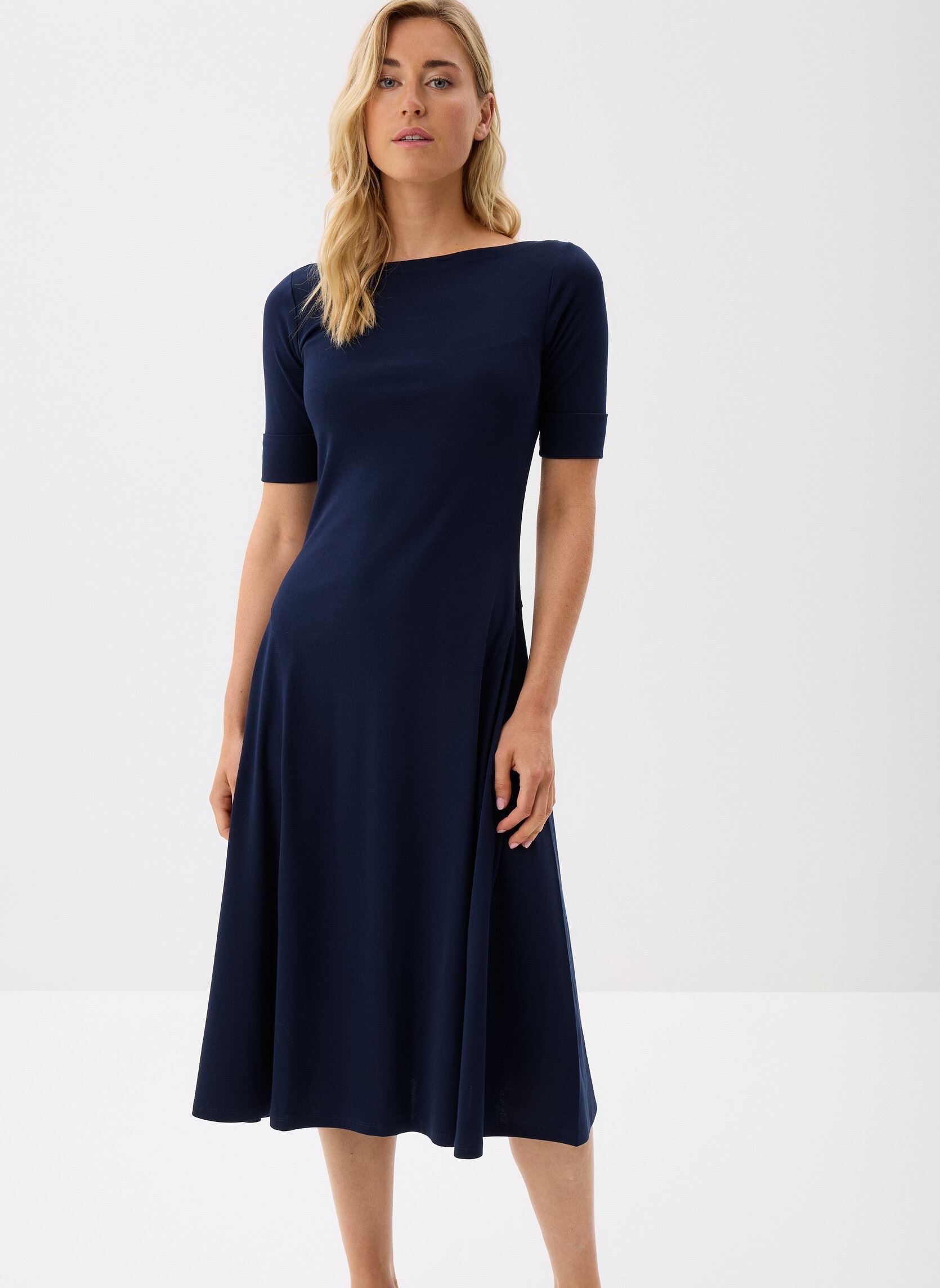 Lauren Ralph Lauren Vestiti lunghi Munzie-Elbow Sleeve-Day Dress 2009735990 donna blu