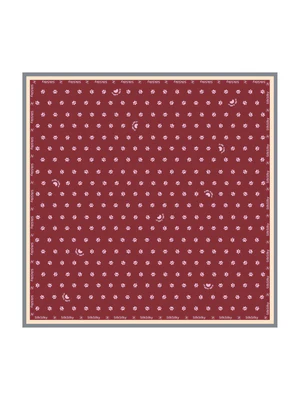 Image of Sciarpa Quadrata in Pura Seta con Impronta di Zampa - Taglia 90x90cm