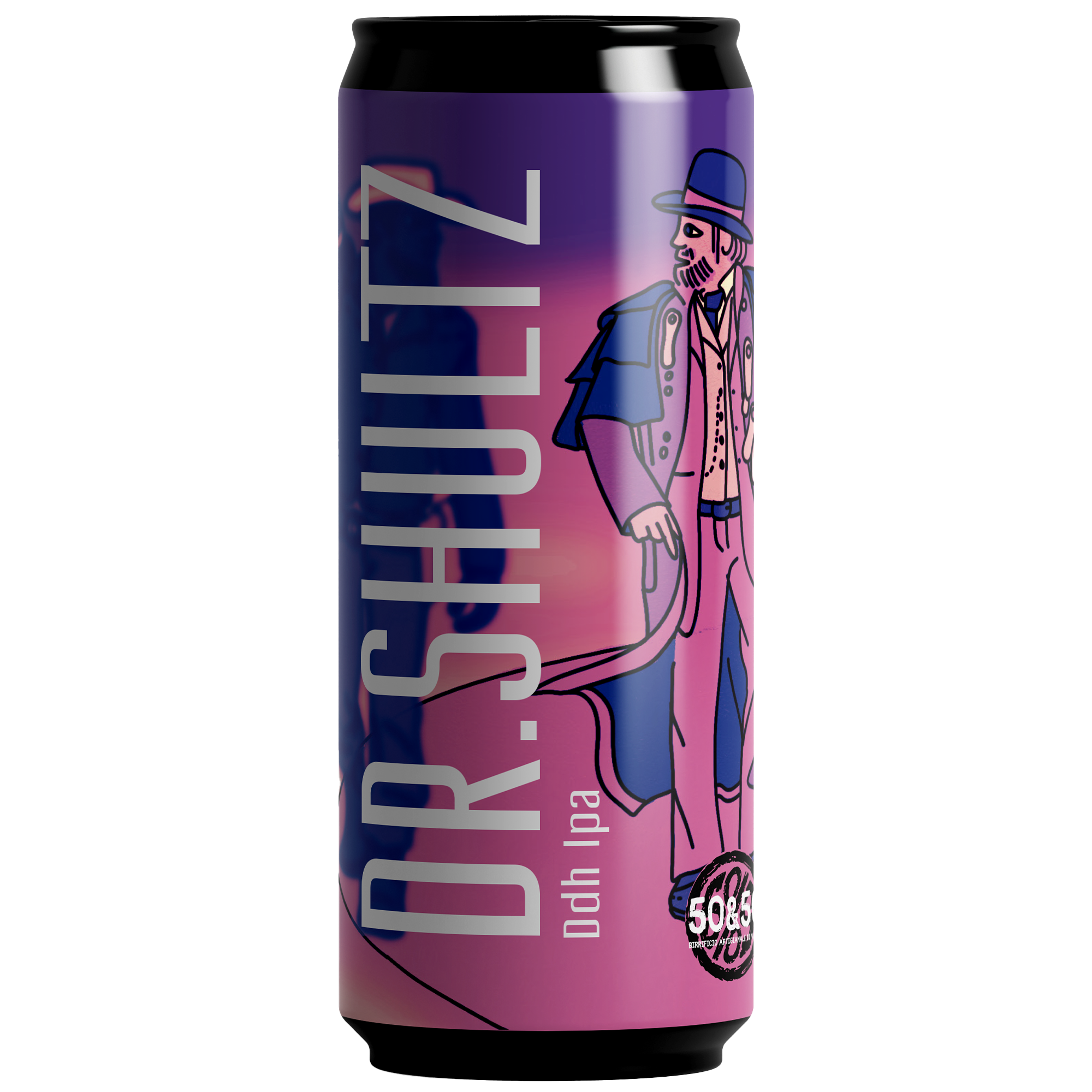 an image of a can of beer with a man on it