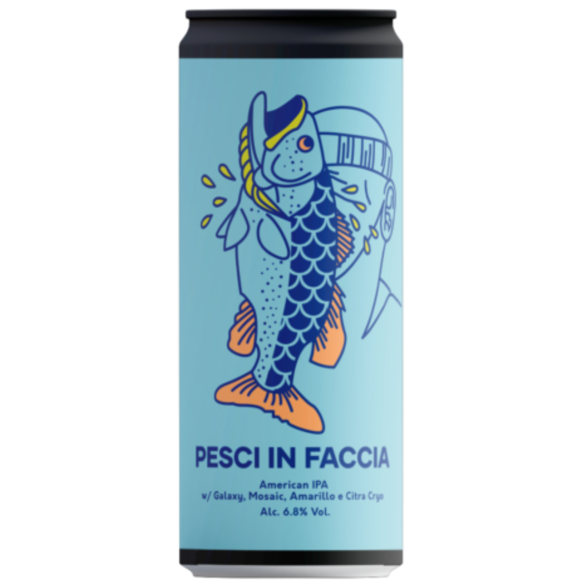 an image of a can of pescini faccia