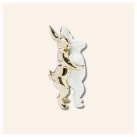 FIGURA DECORATIVA HUGGING RABBITS MEDIO
