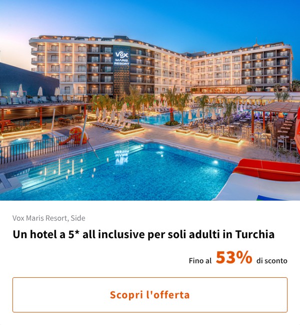 Un hotel a 5* all inclusive per soli adulti in Turchia