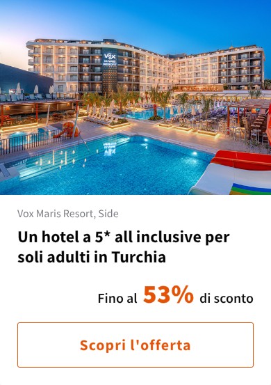 Un hotel a 5* all inclusive per soli adulti in Turchia