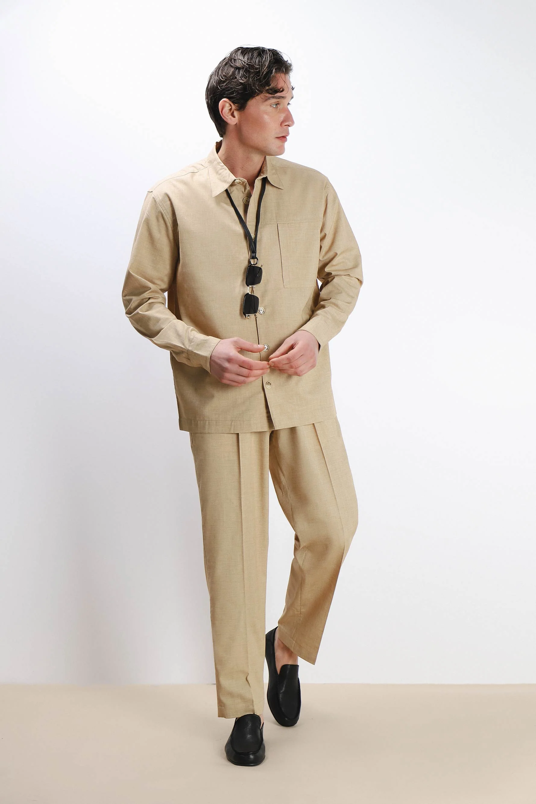 Image of PANTALONE EFFETTO LINO