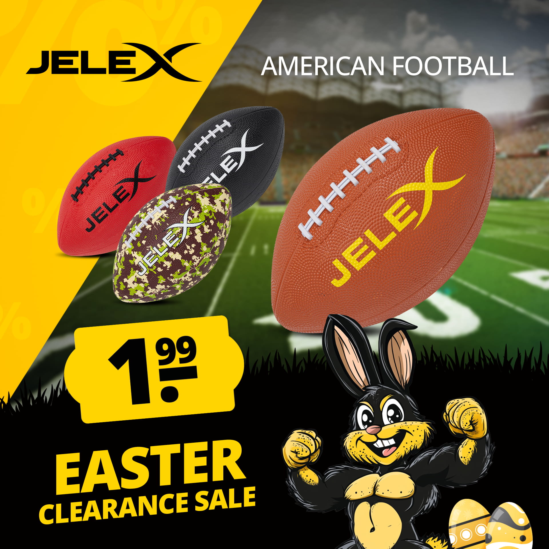 jelex touchdown pallone da football americano