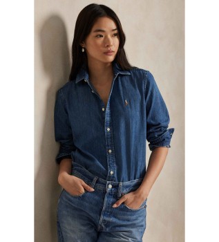 camicia-in-denim-blu-slim-fit