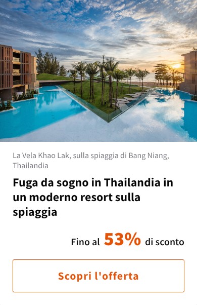 Fuga da sogno in Thailandia in un moderno resort sulla spiaggia