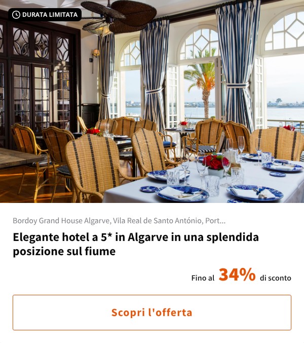 Elegante hotel a 5* in Algarve in una splendida posizione sul fiume