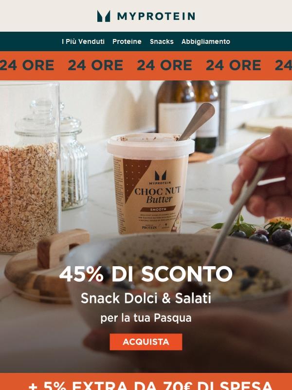 Buona Pasqua 🐣 -45% sugli Snack