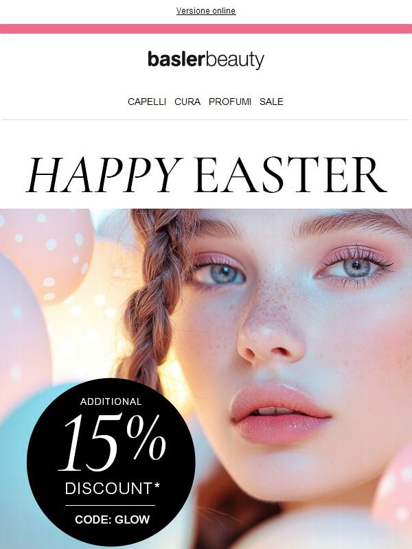 Buona Pasqua 🐣 Ecco il tuo sconto del 15%