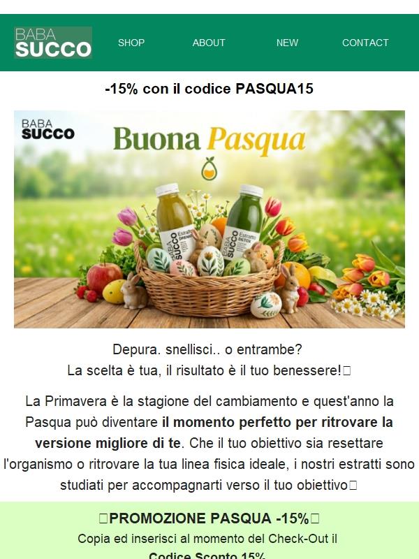 Buona Pasqua: -15% in regalo🐣🎁