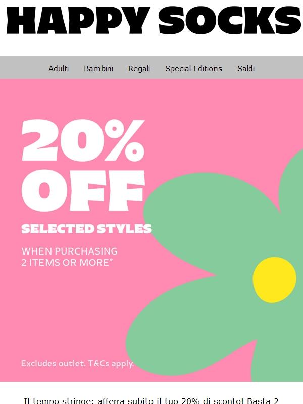 Ultima chiamata: 20% di sconto! 🐣