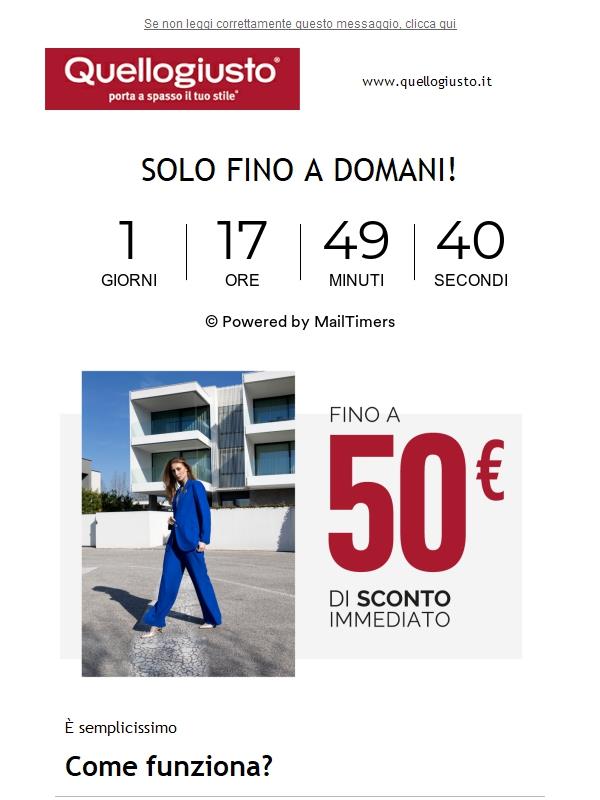 🛍️ ULTIME 48H | Fino a 50€ DI SCONTO subito a carrello