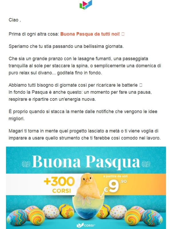 Pasqua & +300 corsi in promo da 9,90 🎉