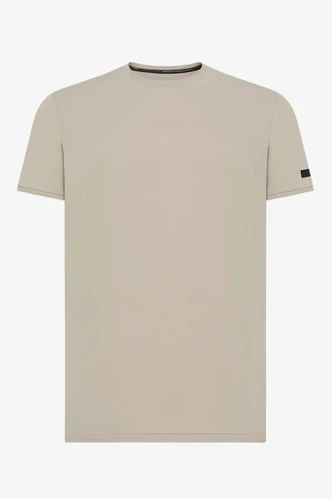 T-Shirt Rib con Grafica / Beige