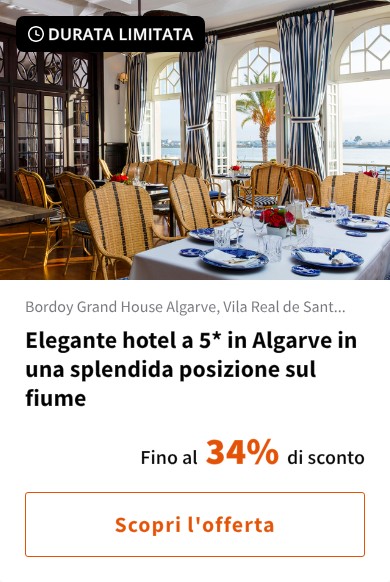 Elegante hotel a 5* in Algarve in una splendida posizione sul fiume