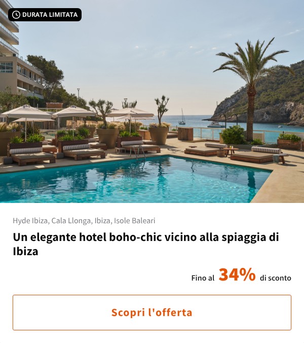 Un elegante hotel boho-chic vicino alla spiaggia di Ibiza
