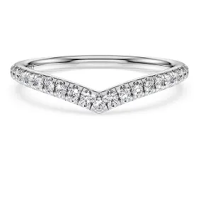 Anello a fascia a V Eternity