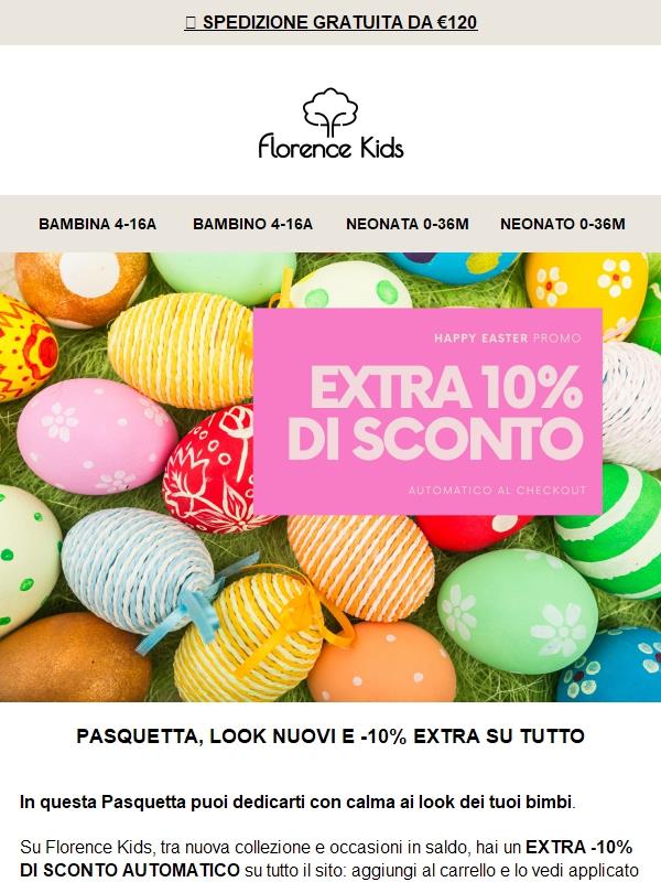 ⏳ PASQUETTA FLORENCE KIDS: -10% EXTRA AUTOMATICO