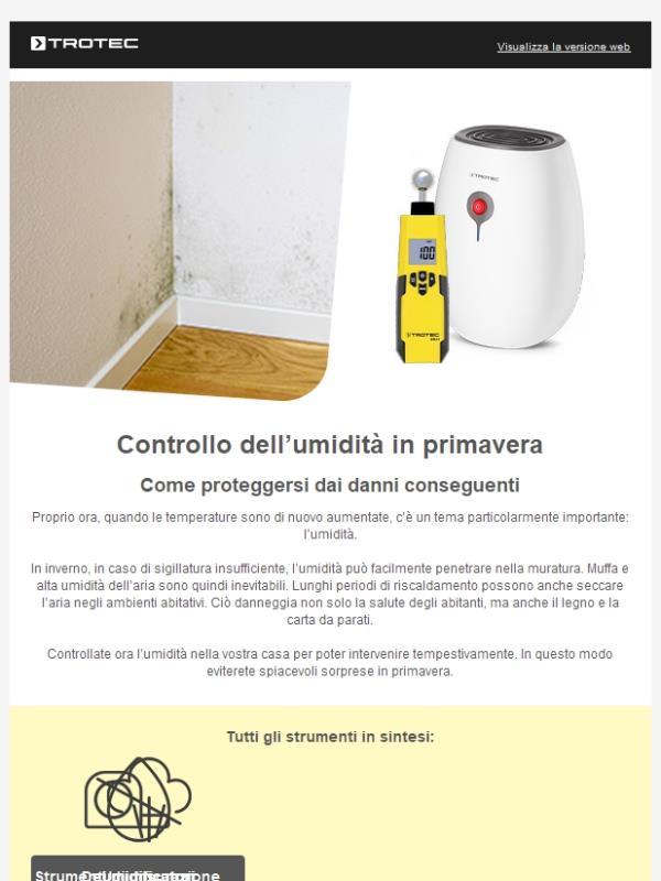 Controllo dell’umidità in primavera
