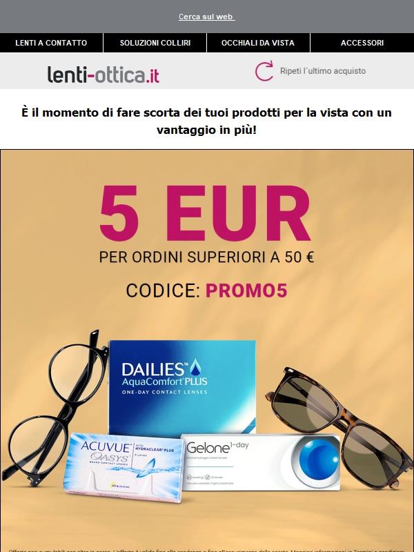 💸 5€ di sconto se acquisti oltre 50€