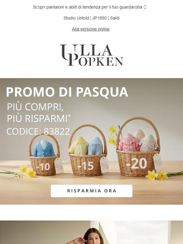 Risparmia fino al 20% e assicurati i tuoi nuovi look preferiti 🛍️