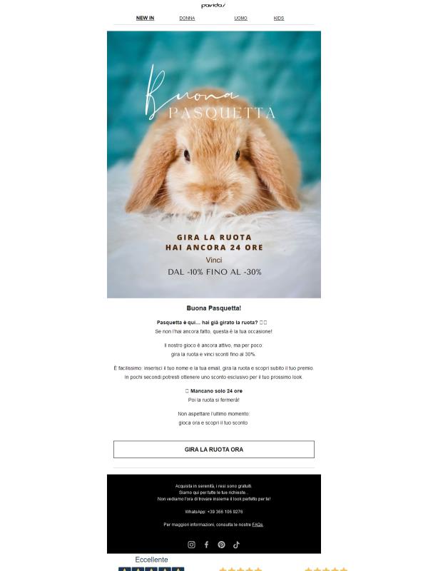 Buona Pasquetta! Ultima chiamata per vincere!